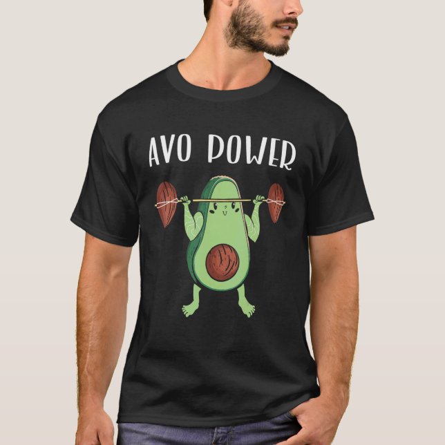 Fitness Avocado Gym Workout Vegan Food Cinco De Mo T Shirt (Framsida)