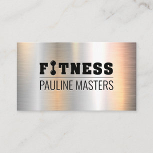 Fitness Barbell Personlig utbildare Metallisk Tidsbeställning Kort
