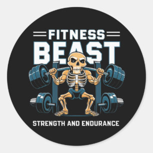 Fitness-Beast Runt Klistermärke