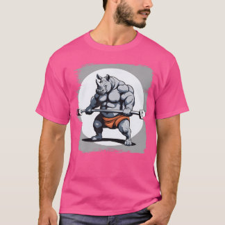 Fitness Bodybuilding Rhino Gym T Shirt