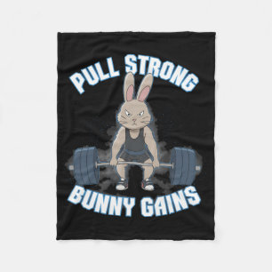 Fitness Bunny BodyBuilder Drong Bunny Gains Fleecefilt