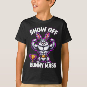 Fitness Bunny BodyBuilder Show Off Bunny M Funny R T Shirt