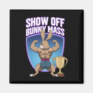 Fitness Bunny BodyBuilders Muscle Byggnad Funny R Magnet