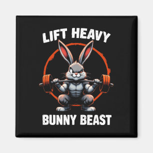 Fitness Bunny Gym Titans Hiss Heavy Bunny Beast Fu Magnet