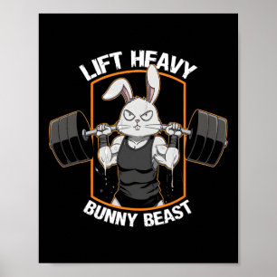 Fitness Bunny Gym Titans Hiss Heavy Bunny Beast Fu Poster