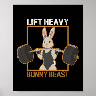 Fitness Bunny Gym Titans Hiss Heavy Bunny Beast Fu Poster