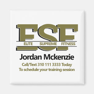 Fitness Business Personlig Logotyp för utbildni Magnet