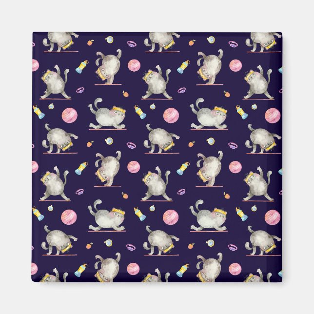 Fitness Cat Magnet (Framsidan)