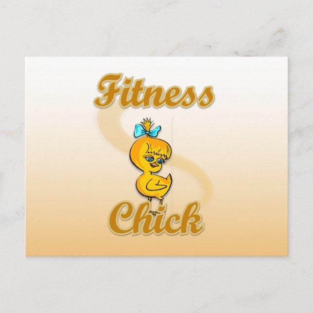 Fitness-Chick Vykort (Framsida)