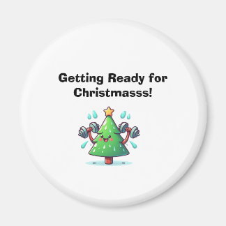 Fitness Christmas Tree – Funny Holiday Workout Car Magnet