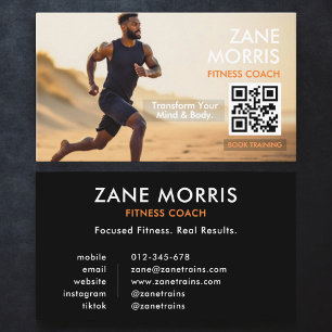 Fitness Coach Foto QR-kod Visitkort