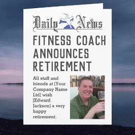 Fitness Coach Pension Card för att anpassa Kort