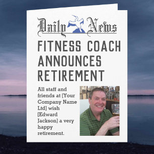 Fitness Coach Pension Card för att anpassa Kort