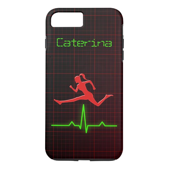 Fitness Coach Personal Trainer Jumping Woman Case-Mate iPhone Skal (Baksida)