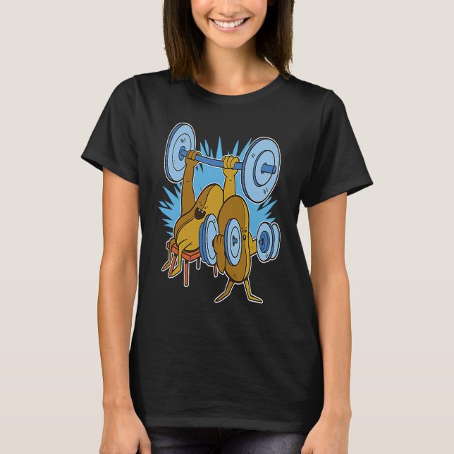 Fitness Coffee Bean Drinking Funny Gym Caffeine Dr T Shirt (Framsida)