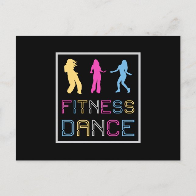 Fitness Dance Gym Dancing Workout Sport Gift Idea Vykort (Framsida)