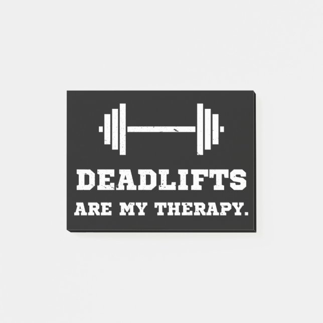 Fitness Deadlifts är min terapi Post-it Block (Framsida)