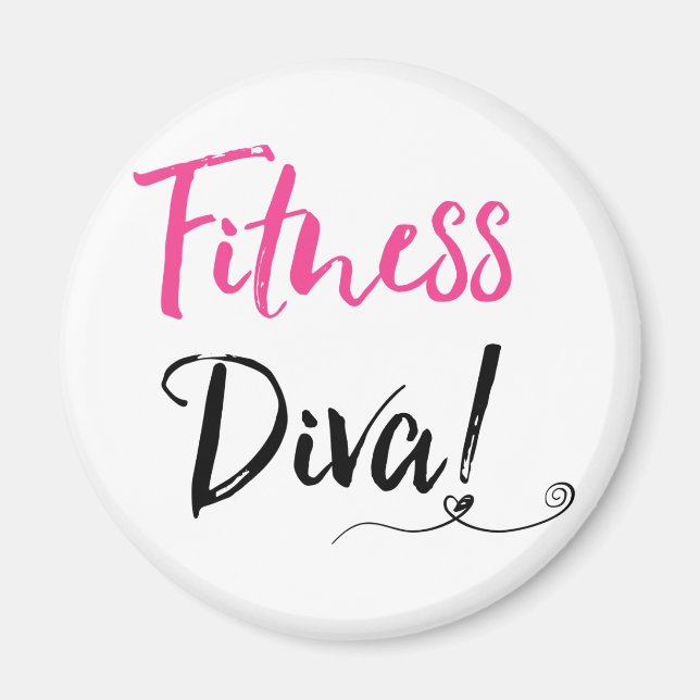 "Fitness Diva" Magnet (Framsidan)