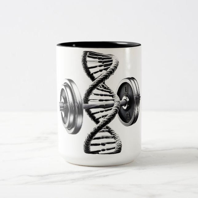Fitness DNA Tvåtons Prestandamugg Två-Tonad Mugg (Center)