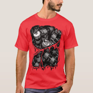 Fitness Dumbbells Inside Idrottsman Gym Halloween T Shirt