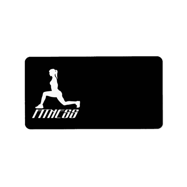 Fitness-flicka Adressetikett (Framsidan)