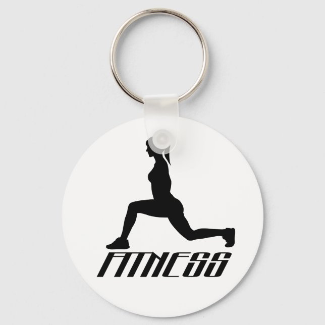 Fitness-flicka Nyckelring (Framsida)