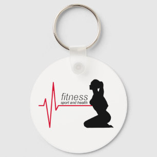 Fitness-flicka Nyckelring