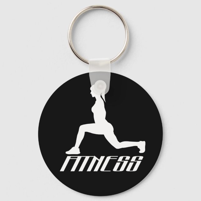 Fitness-flicka Nyckelring (Framsida)
