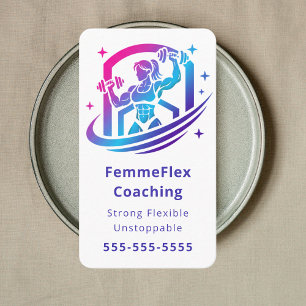 Fitness Flicka Personlig Tränare Online Fitness Co Visitkort