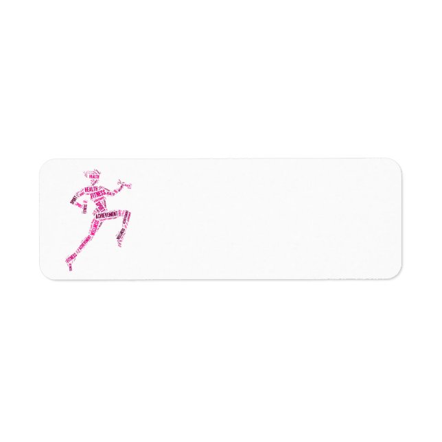Fitness-flicka Returadress Etikett (Framsidan)