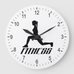 Fitness-flicka Stor Klocka