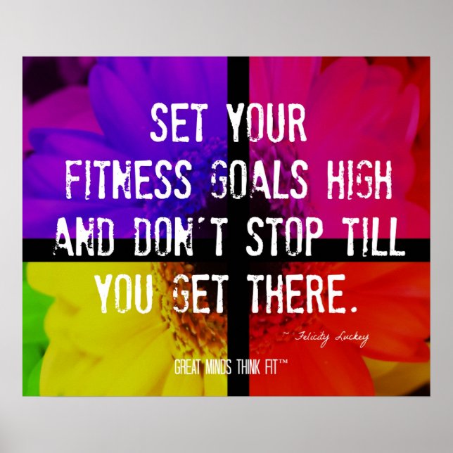 Fitness Flower Fitness Goals Poster (Framsidan)
