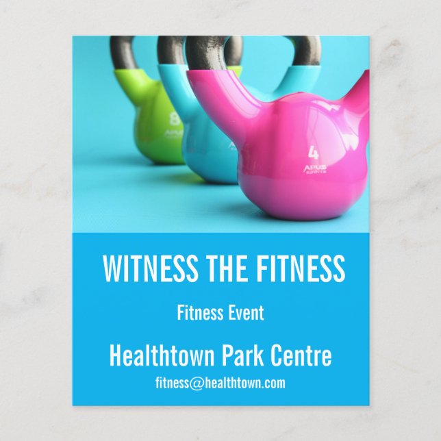Fitness fluer fitness event eller expo flygblad (Framsidan)