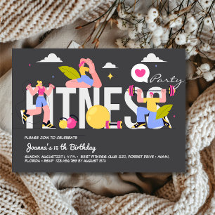 Fitness-födelsedagsfest Inbjudningar