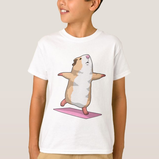 Fitness för Guinea gris Yoga Meditation T Shirt (Framsida)