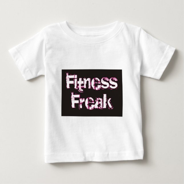 Fitness Freak - Black & Rosa T Shirt (Framsida)