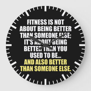 Fitness Funny Motivational Stor Klocka