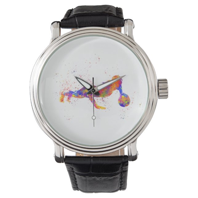 Fitness ginmasta en acuarela armbandsur (Framsida)