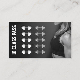 Fitness Girl Trainer 10 Class Pass Loyalty Lojalitetskort