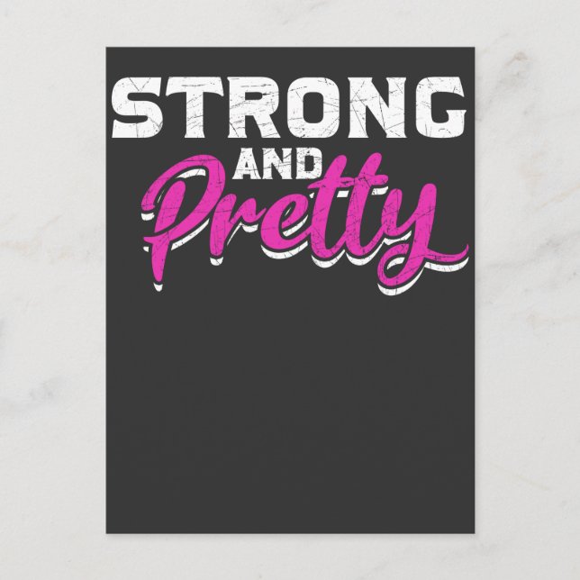 Fitness Girl Weightlift Female Gym Workout Vykort (Framsida)