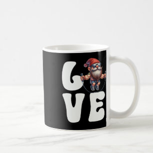 Fitness Gnome Pappa med att hoppa över Rope Kärlek Kaffemugg