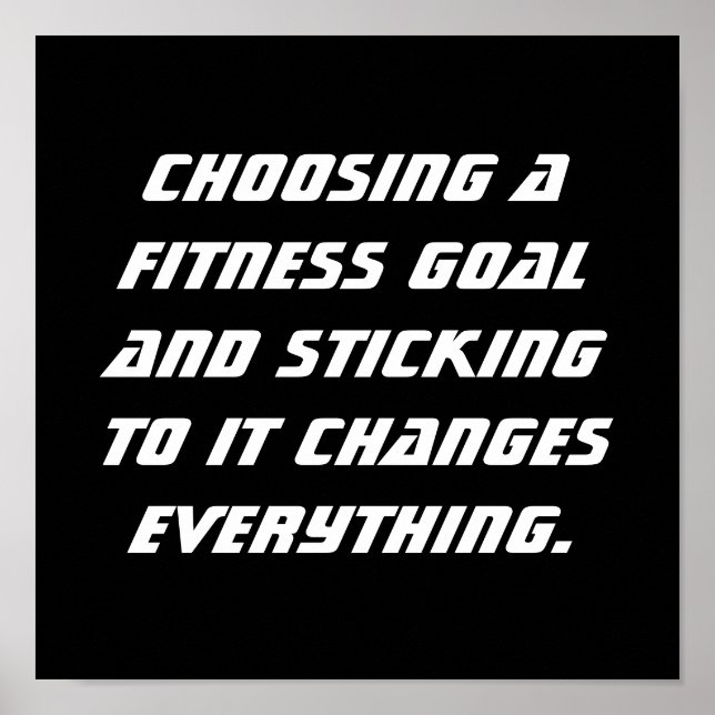 Fitness Goals Poster (Framsidan)