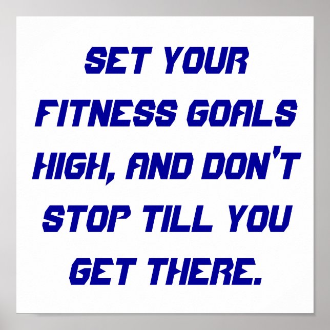 Fitness Goals Poster (Framsidan)