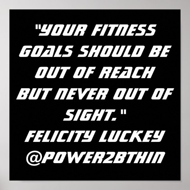 Fitness Goals Poster (Framsidan)