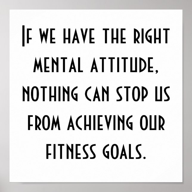 Fitness Goals Poster (Framsidan)