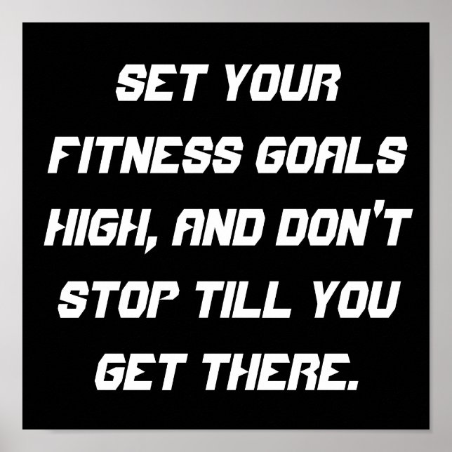 Fitness Goals Poster (Framsidan)