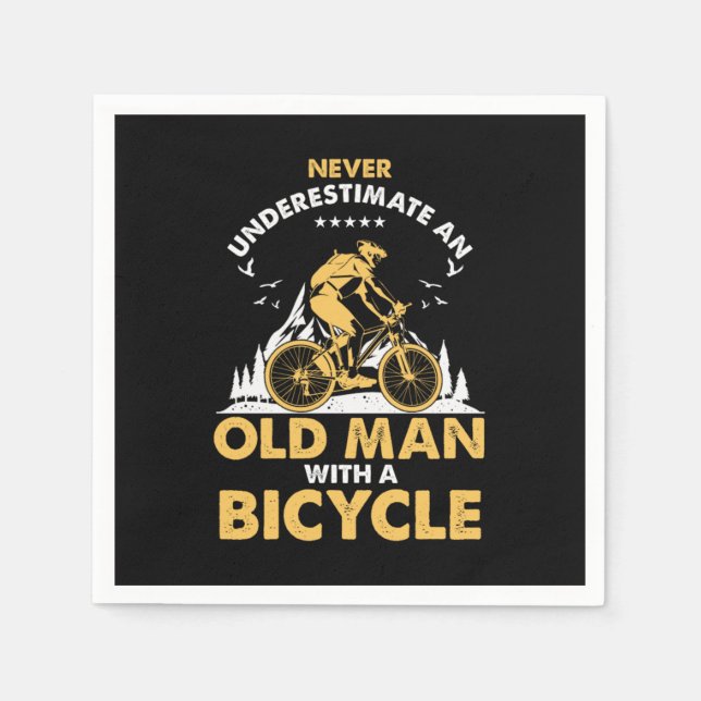 Fitness Grandpa Exercise Bikers Bicycle MTB Cyclin Pappersservett (Framsidan)