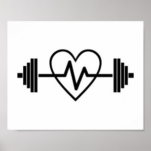 FITNESS GYM ÄR LIVET POSTER
