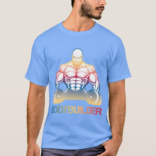 Fitness Gym Bodybuilding Sports Pumps Muscles funn T Shirt (Framsida)