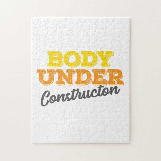 Fitness Gym Gift Body under Construction Gift Pussel (Vertikal)
